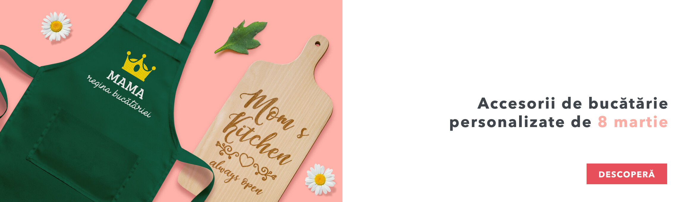 Accessoires de cuisine personnalisés pour le 8 mars