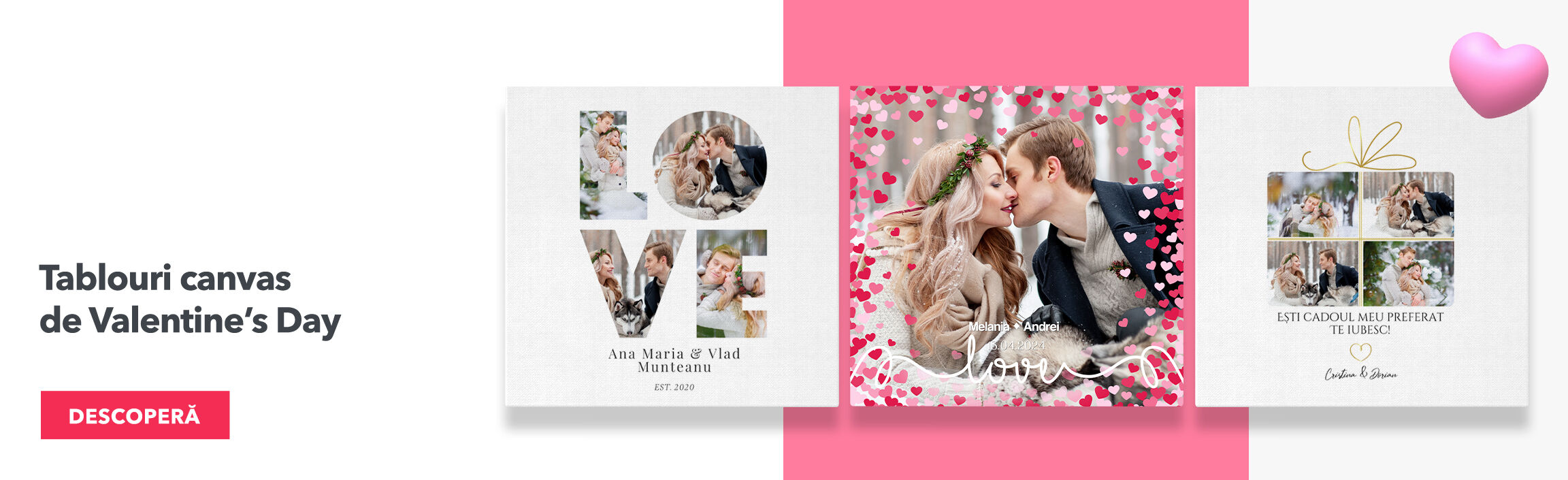 Tableaux sur toile pour la Saint-Valentin