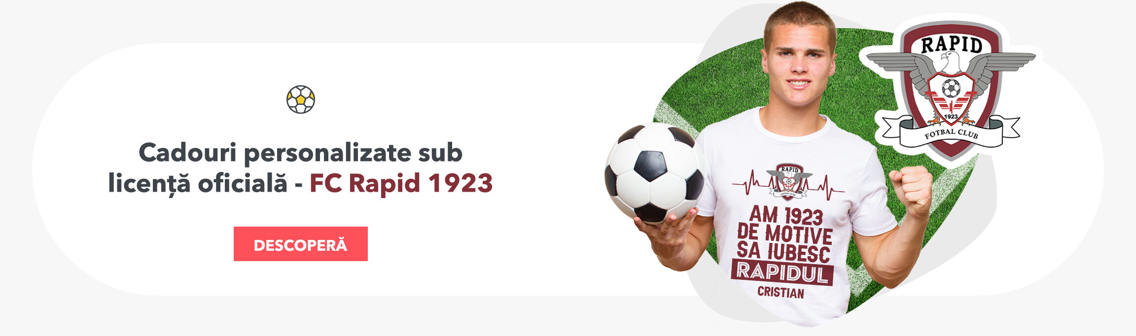 Cadeaux personnalisés sous licence officielle - FC Rapid 1923 Bucarest