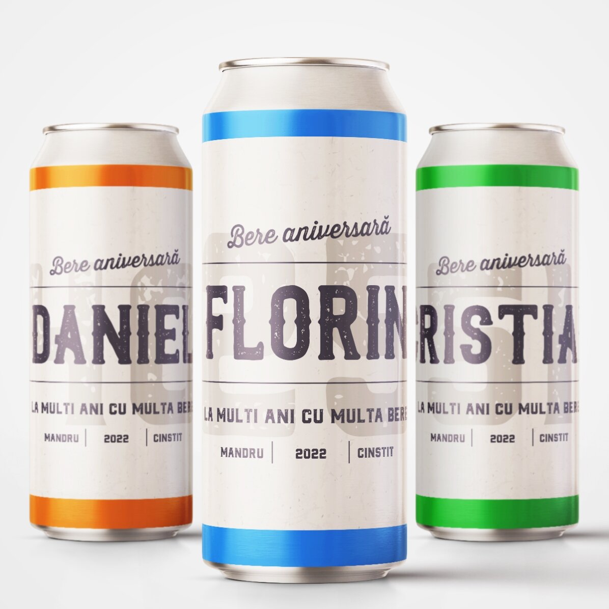 Bière en canette personnalisée avec un texte - Anniversaire rétro