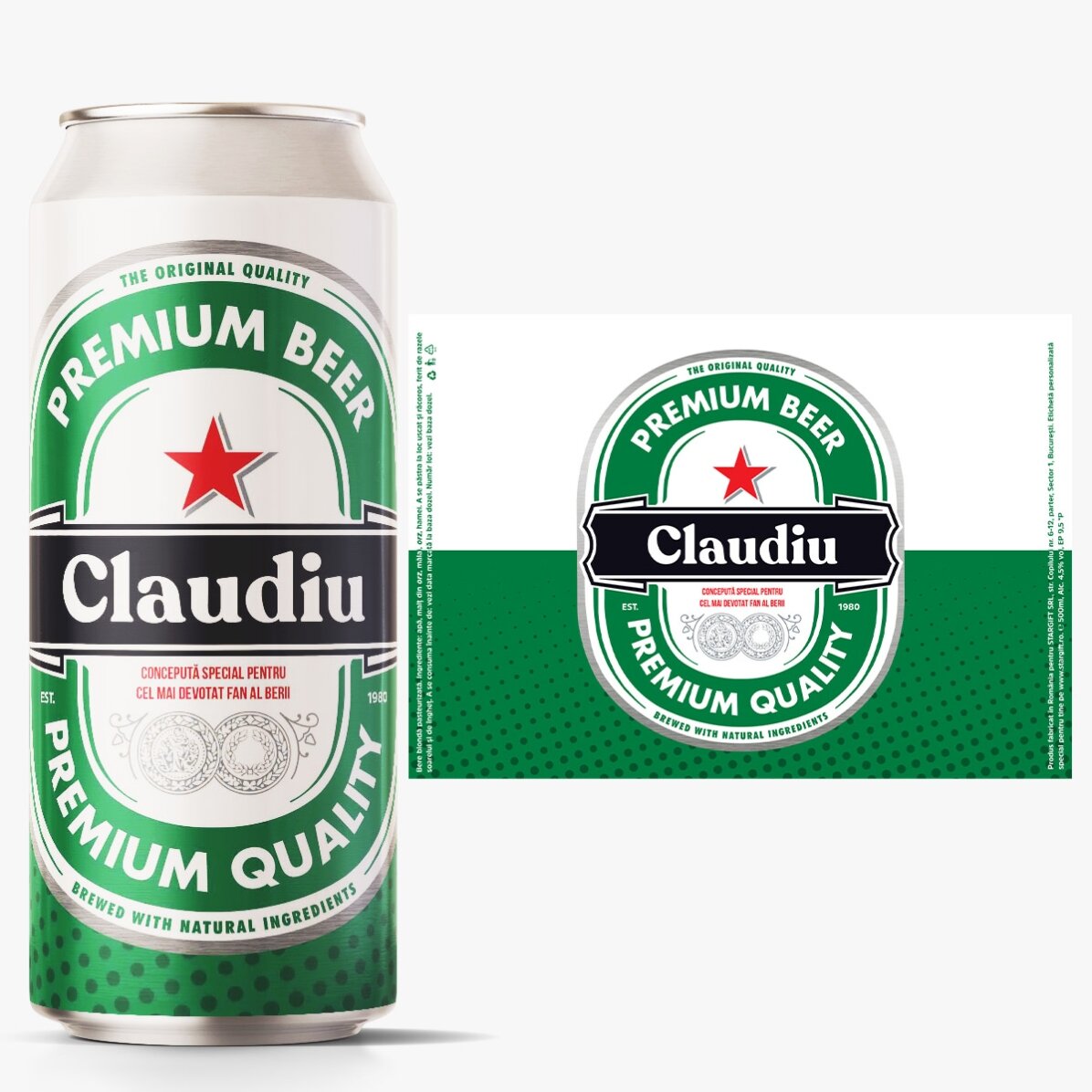 Bière en canette personnalisée avec un texte - Le plus grand fan de bière
