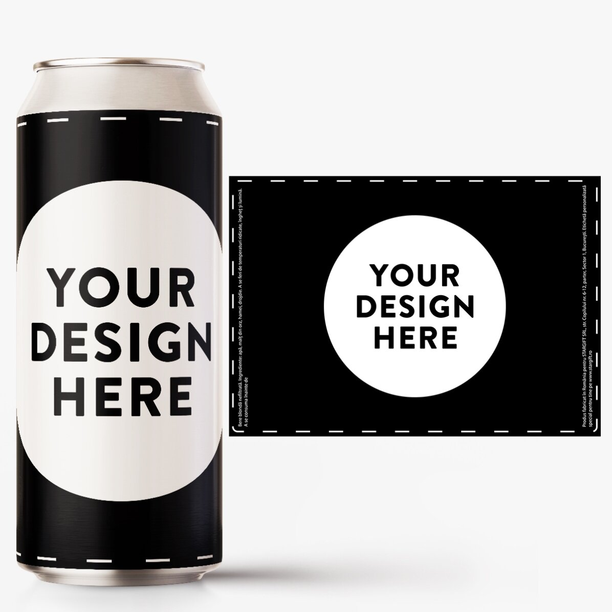 Bière en canette personnalisée avec ton graphisme