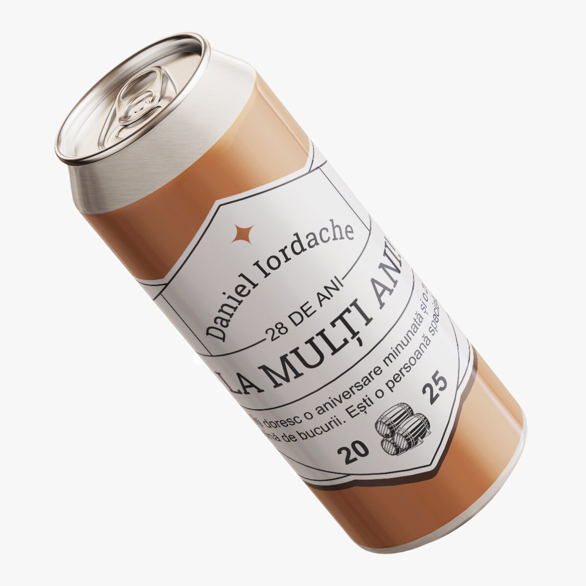 Bière en canette personnalisée avec un texte - Classic beer