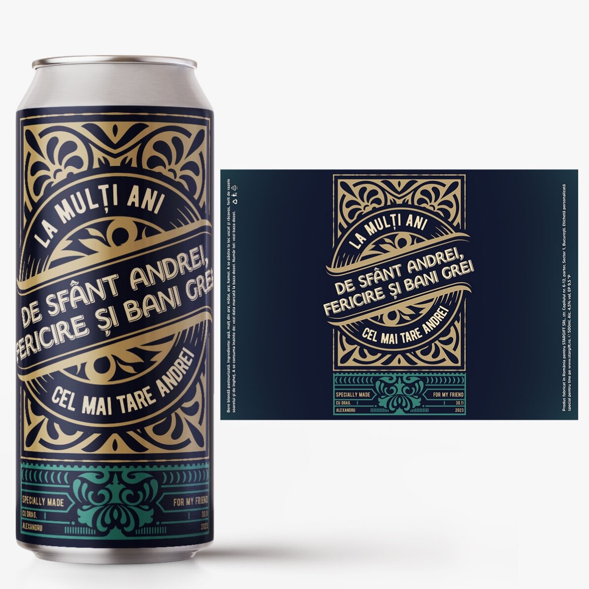 Bière en canette personnalisée avec un texte - For The Best