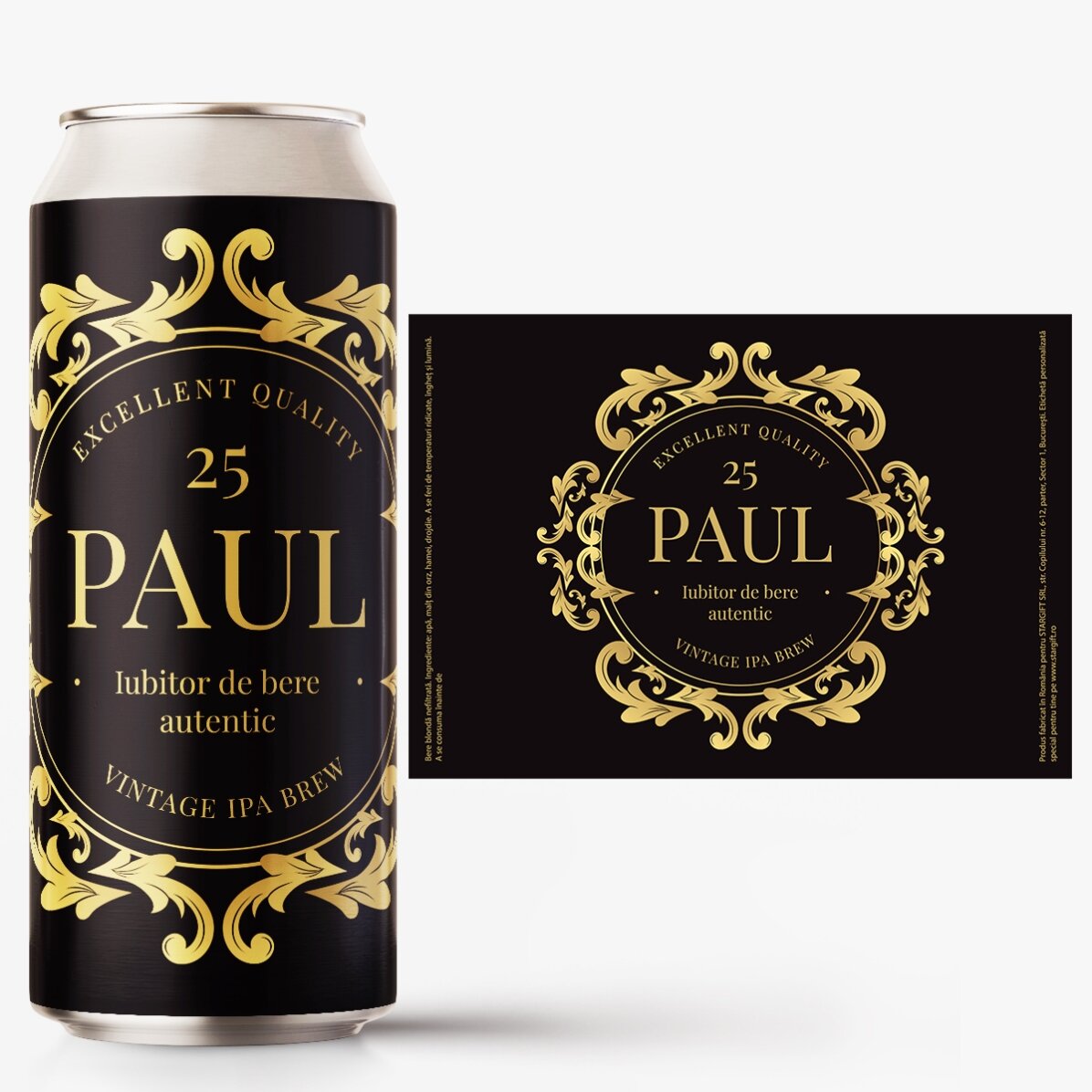 Bière en canette personnalisée avec un texte - Amateur de bière