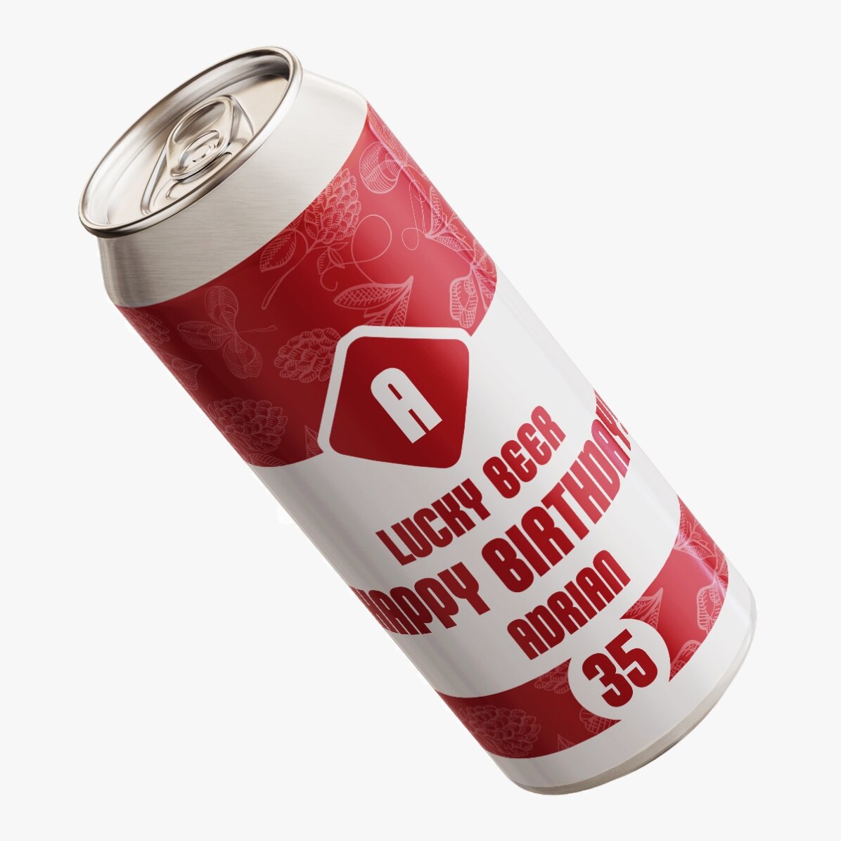 Bière en canette personnalisée avec un texte - Lucky Beer
