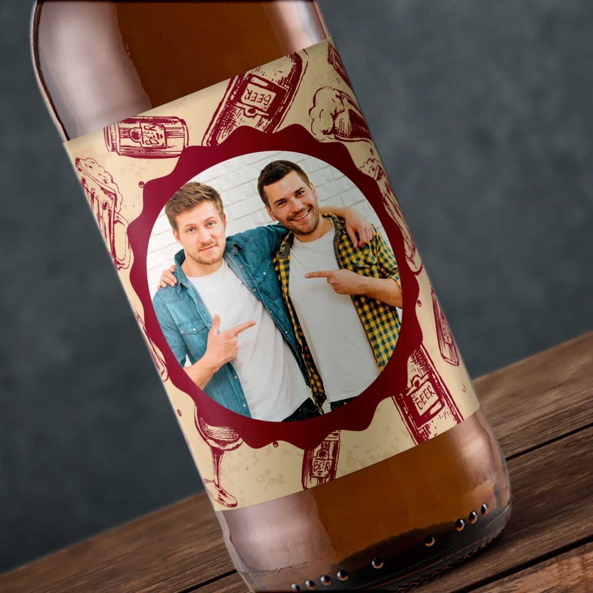 Bière personnalisée avec une photo