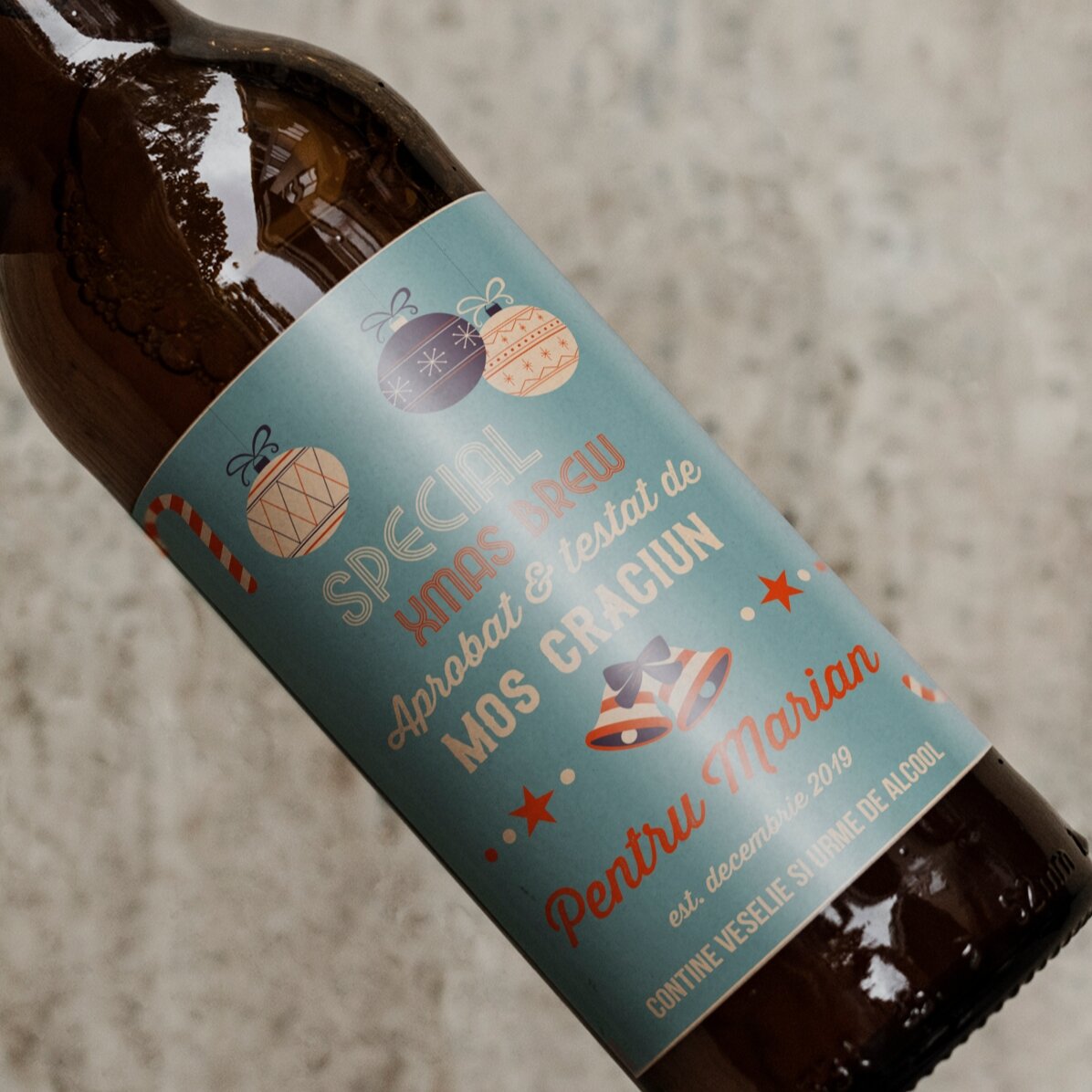 Bière personnalisée avec un texte - Approuvée par le Père Noël