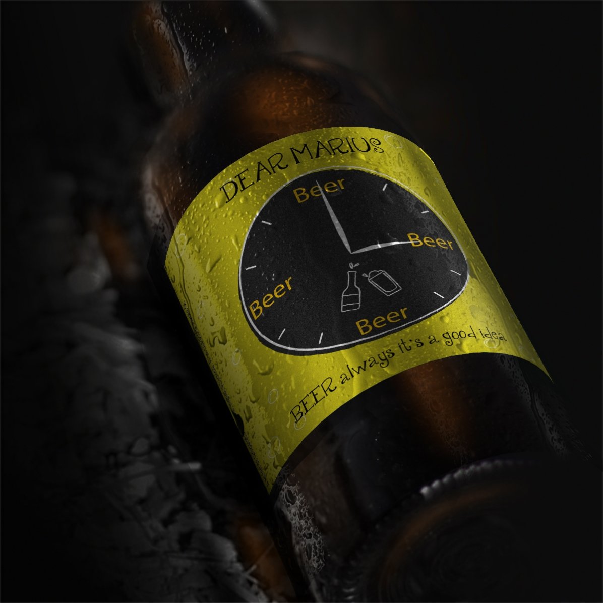 Bière personnalisée avec un texte - La bière, c