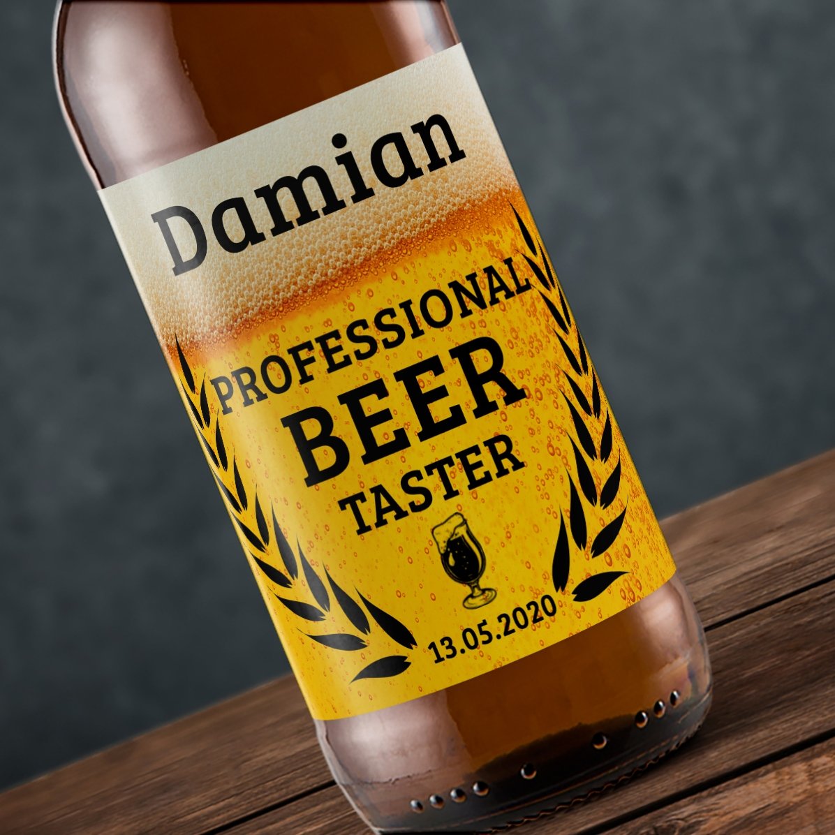 Bière personnalisée avec un texte - Beer taster