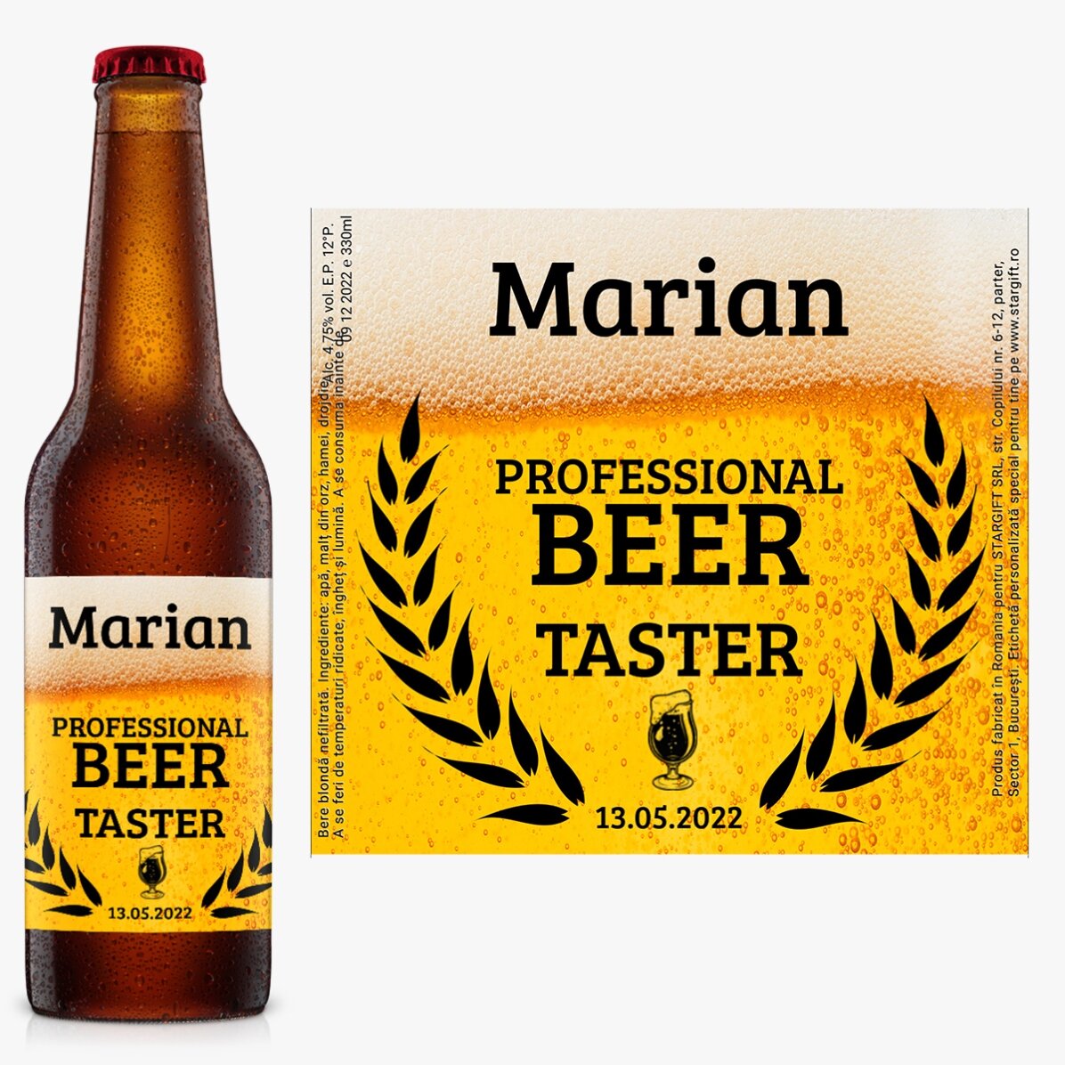 Bière personnalisée avec un texte - Beer taster