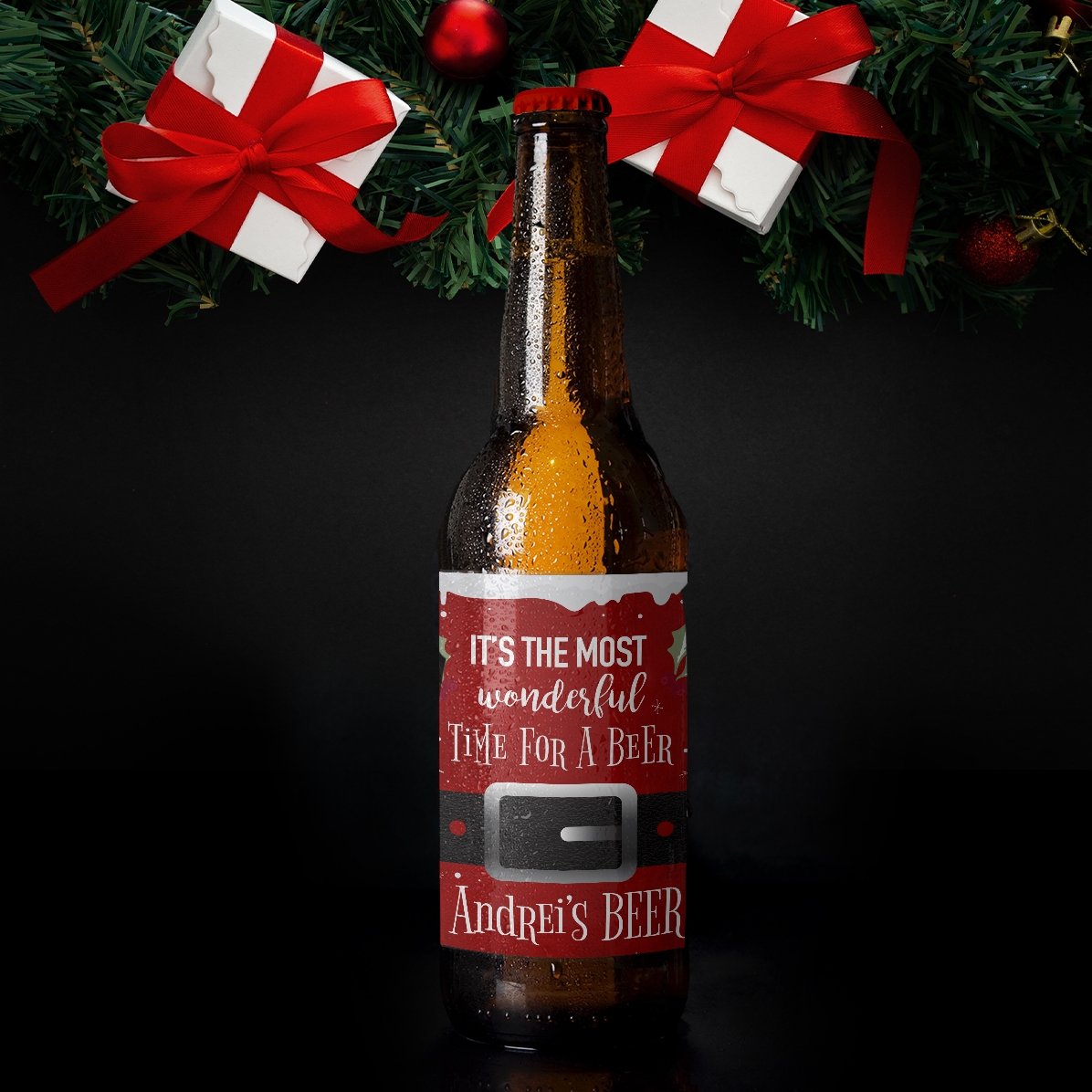 Bière personnalisée avec un message - Le meilleur moment pour boire une bière !