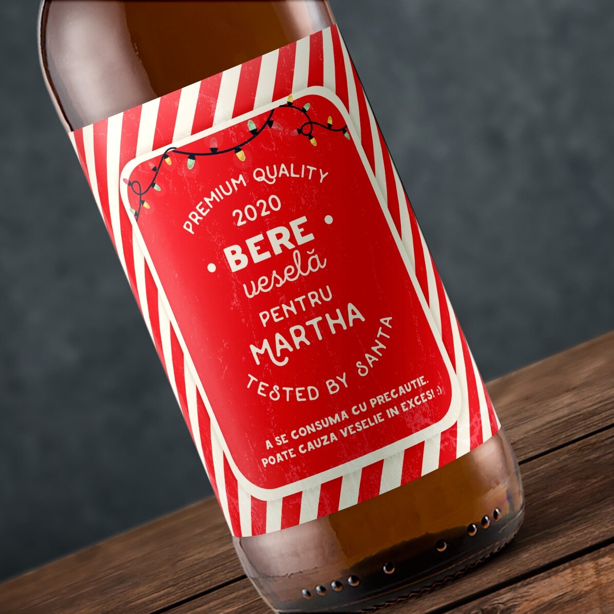 Bière personnalisée avec un texte - Bière joyeuse