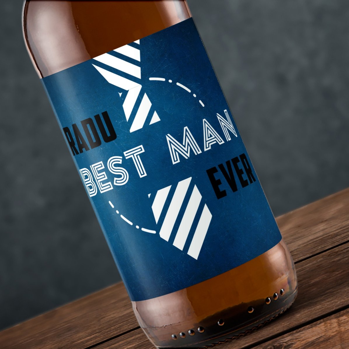 Bière personnalisée avec un texte - Témoin