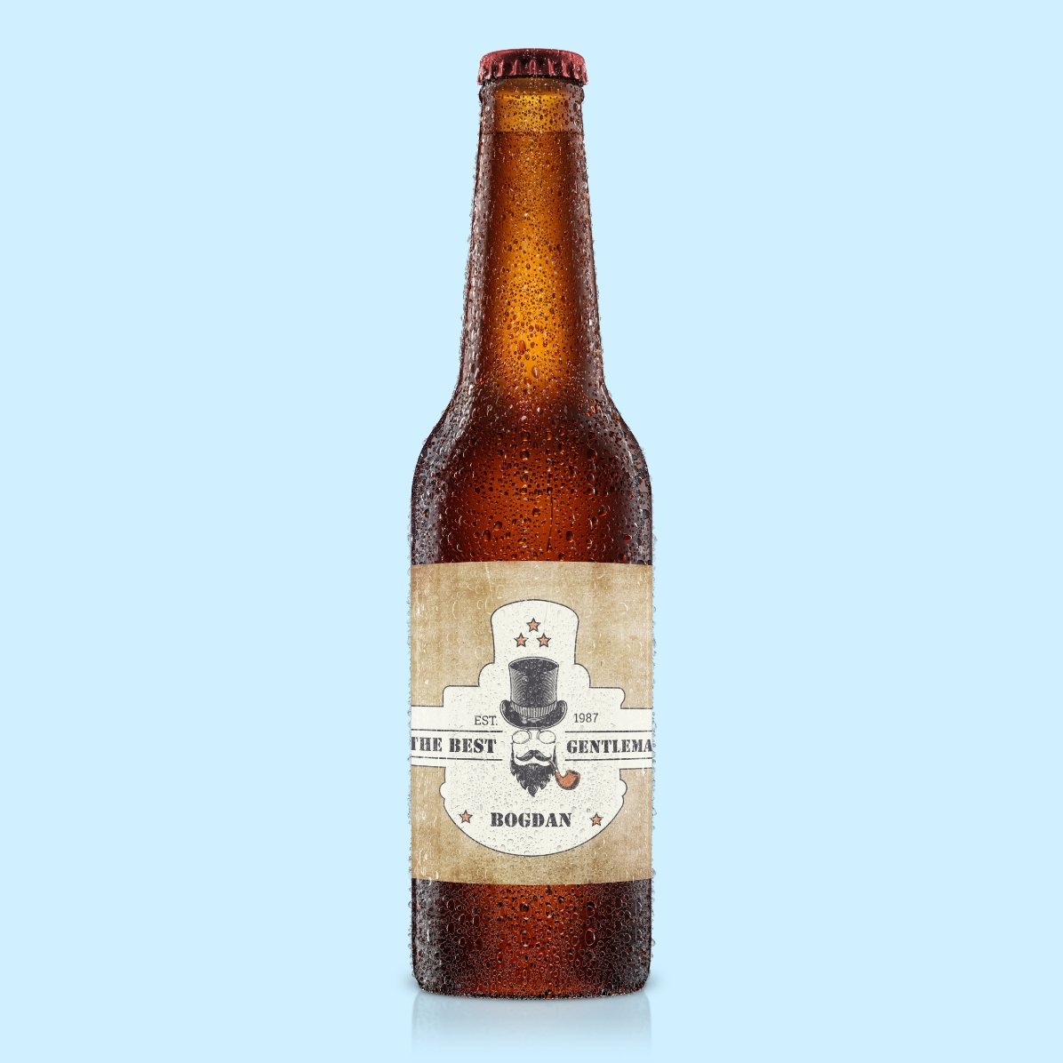 Bière personnalisée avec un texte - Gentleman