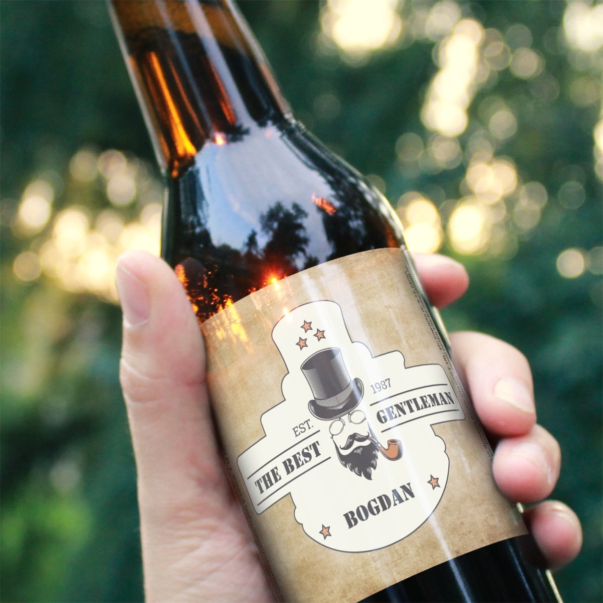 Bière personnalisée avec un texte - Gentleman