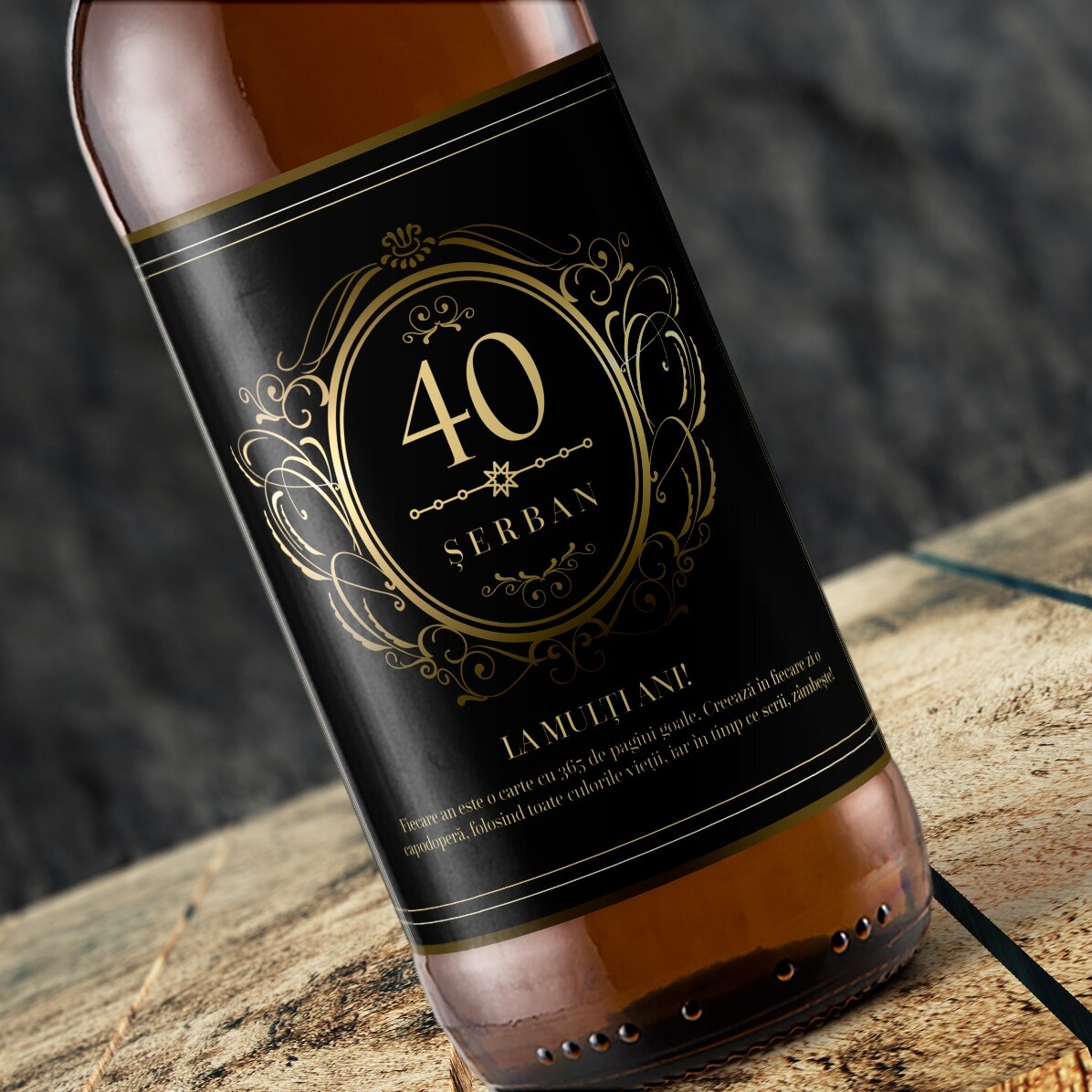 Bière personnalisée avec un message - Happy 40
