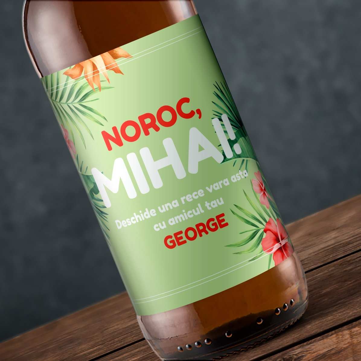 Bière personnalisée avec un texte - Hibiscus