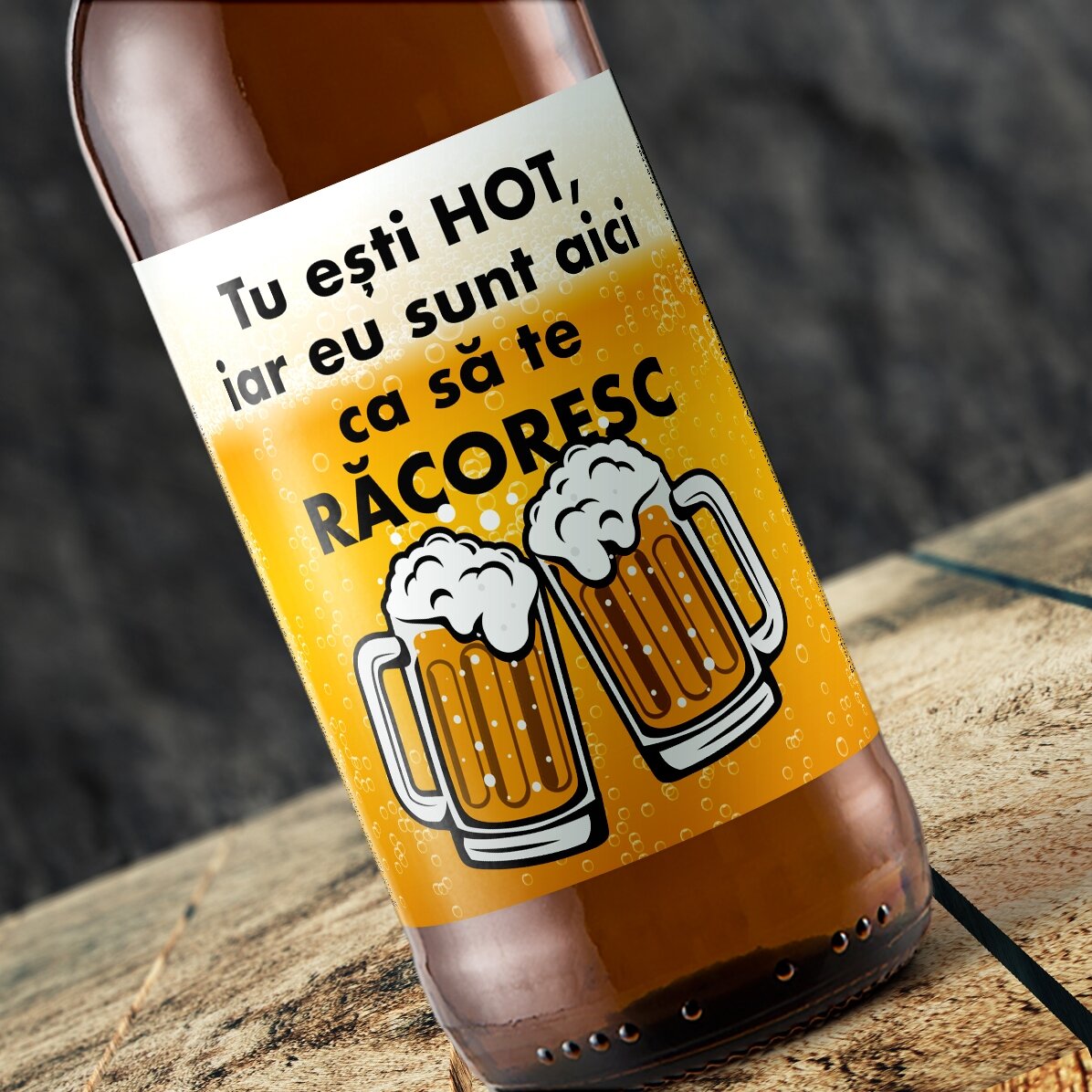 Bière personnalisée avec un texte - Hot