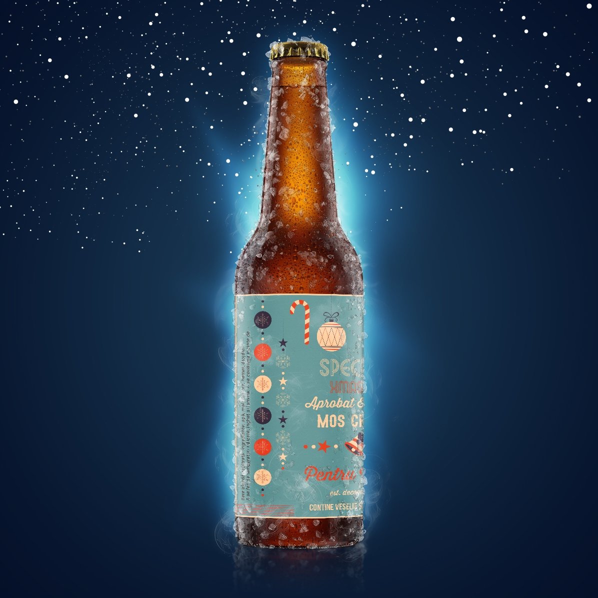 Bière personnalisée avec un texte - Approuvée par le Père Noël