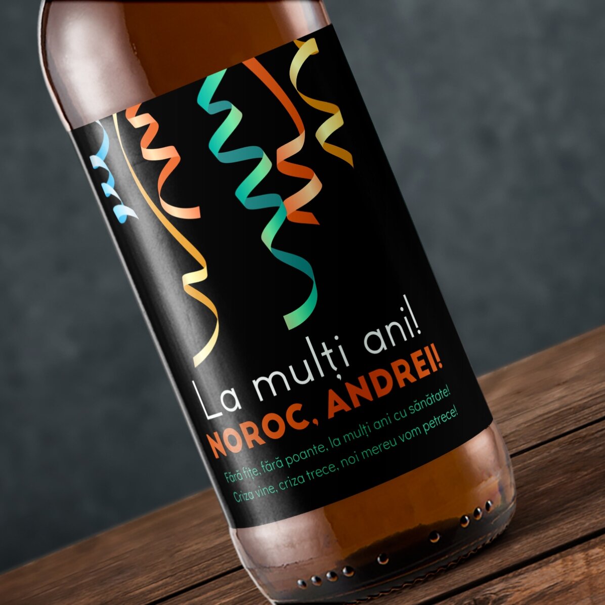 Bière personnalisée avec un texte - Santé !