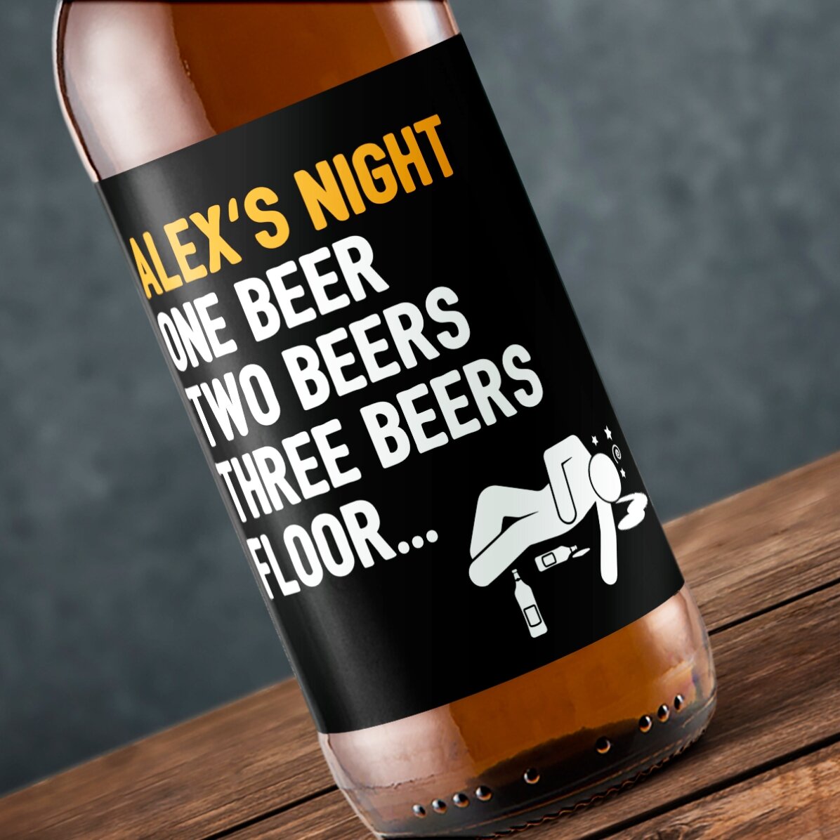 Bière personnalisée avec un texte - Une bière, deux bières...