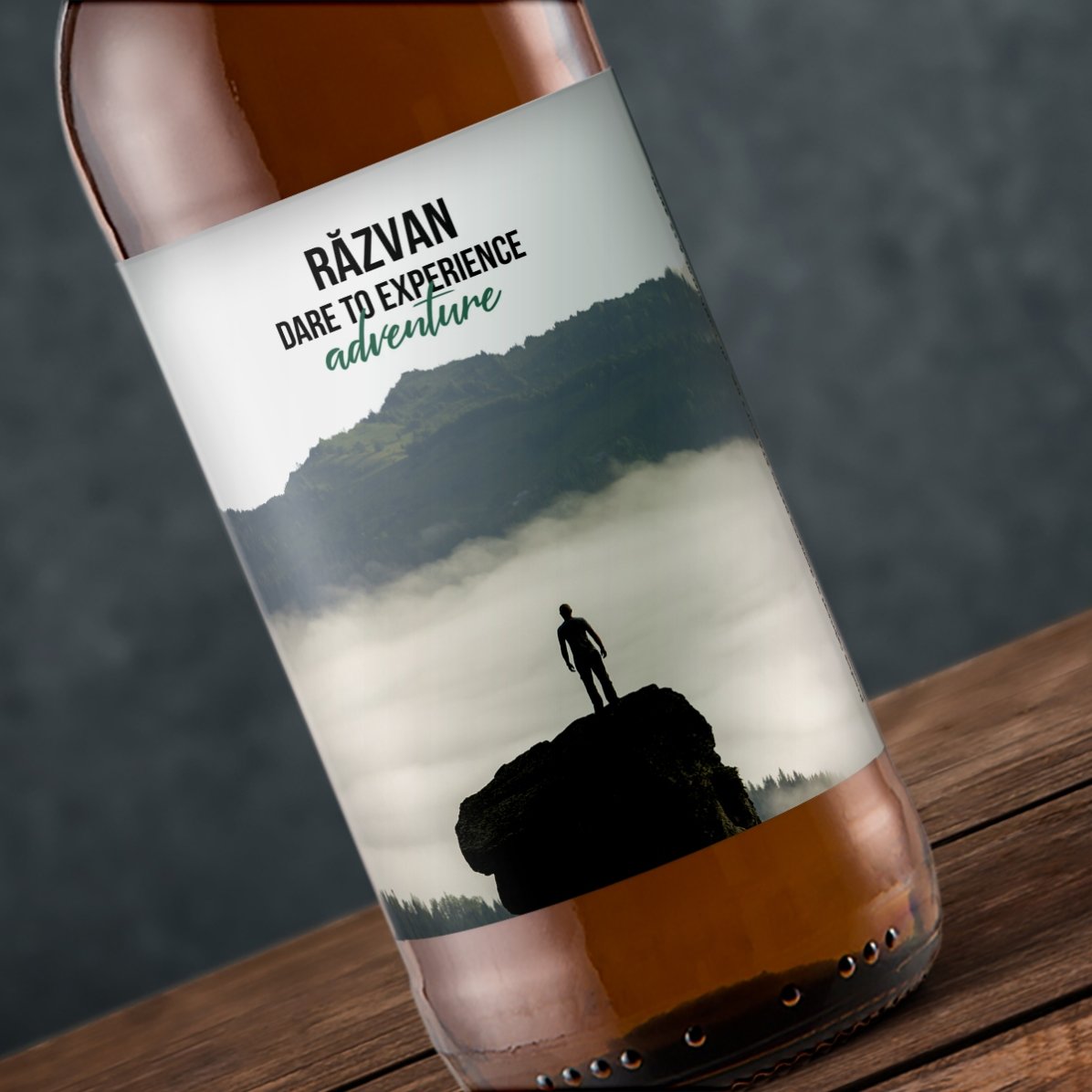 Bière personnalisée avec un texte et une photo - Dare to...