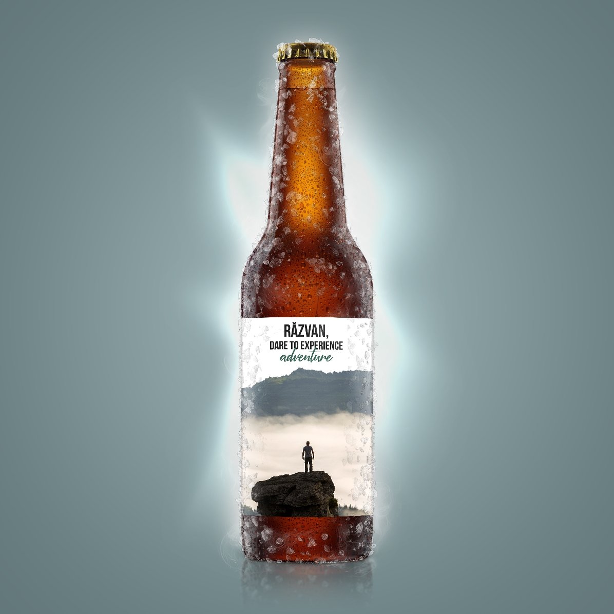 Bière personnalisée avec un texte et une photo - Dare to...