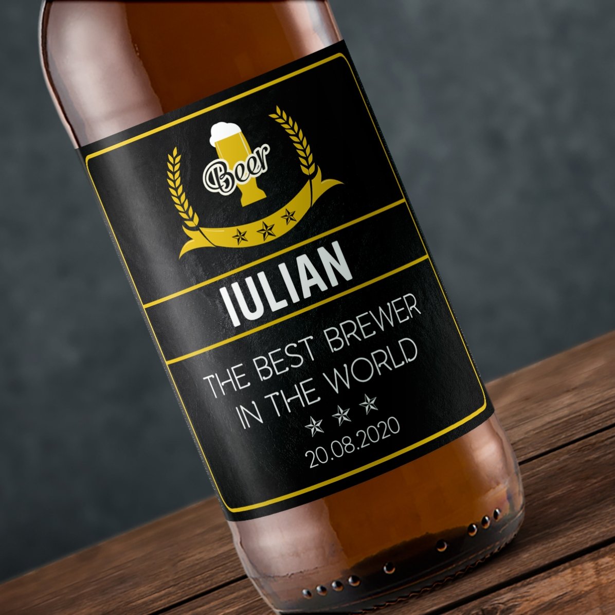 Bière personnalisée avec un texte - The best brewer