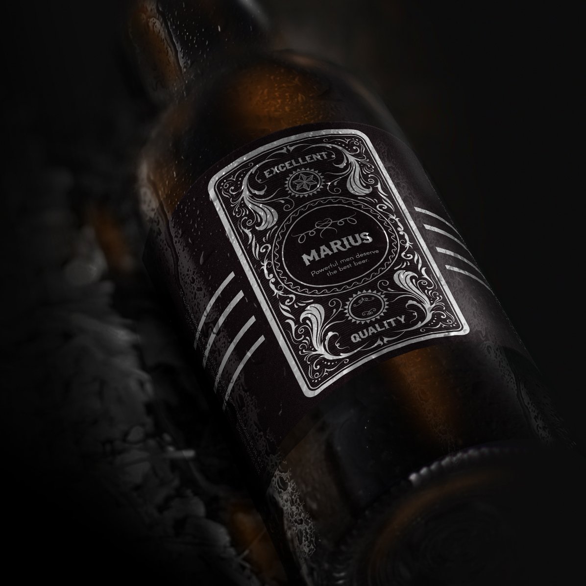 Bière personnalisée avec un texte - Western
