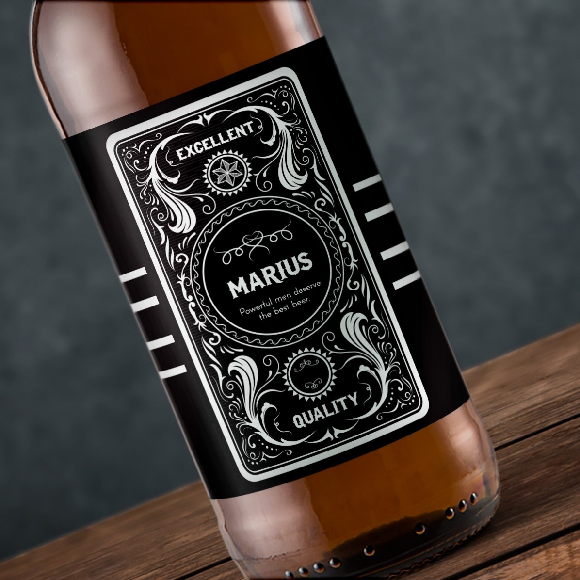 Bière personnalisée avec un texte - Western