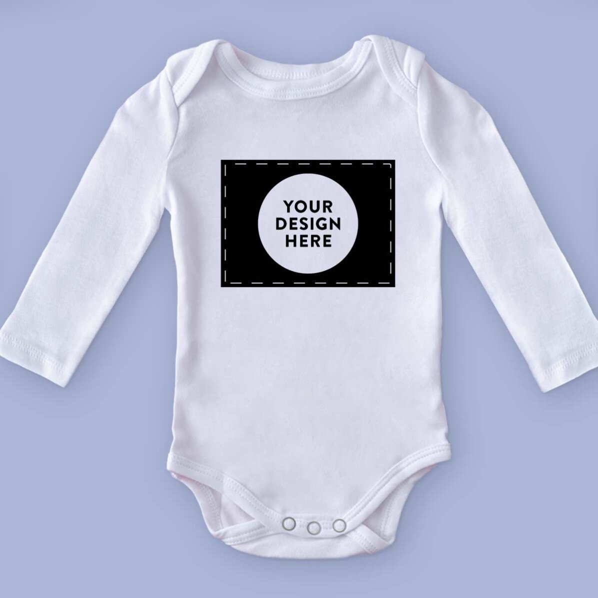 Body pour bébé personnalisé avec ton motif en format paysage