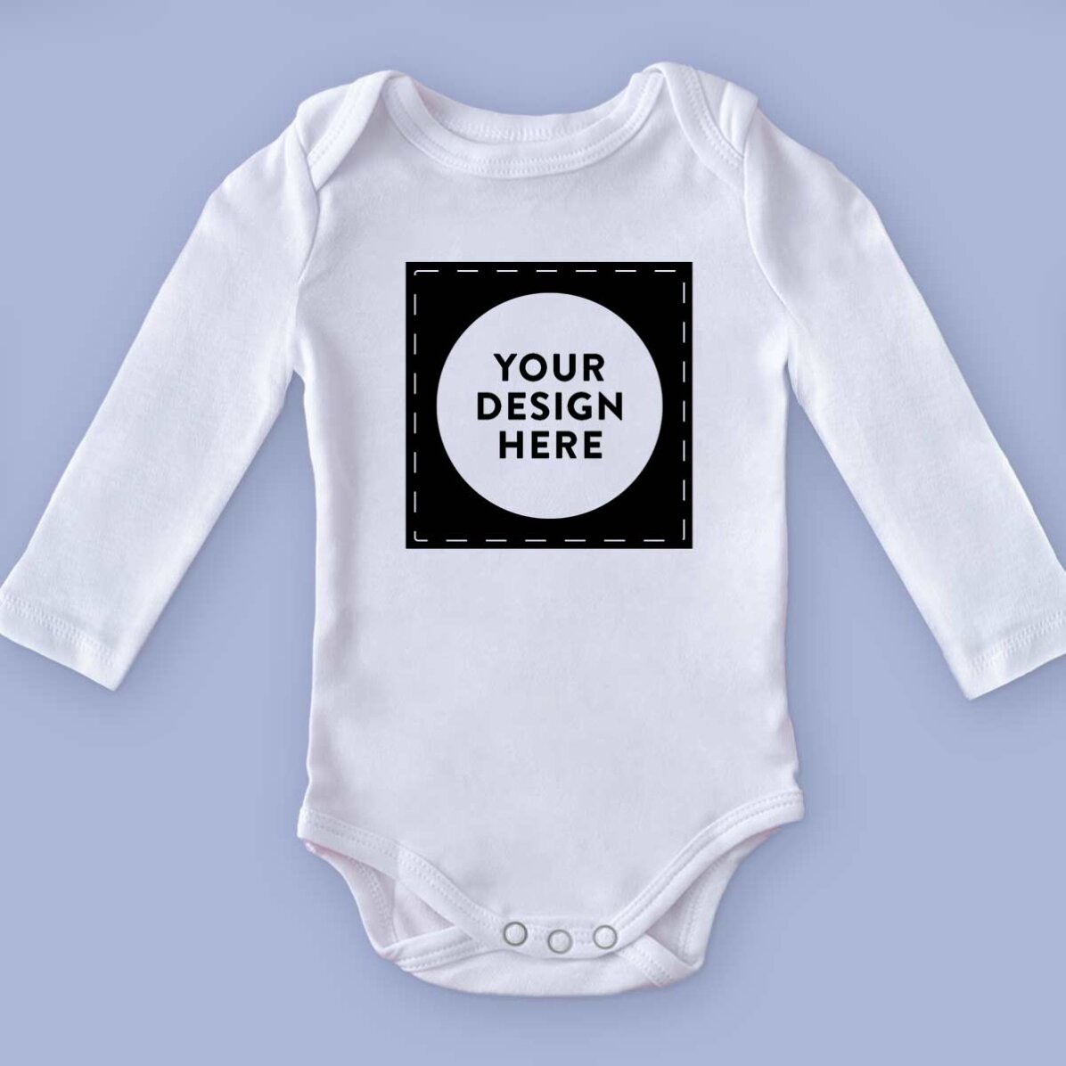 Body pour bébé personnalisé avec ton motif carré