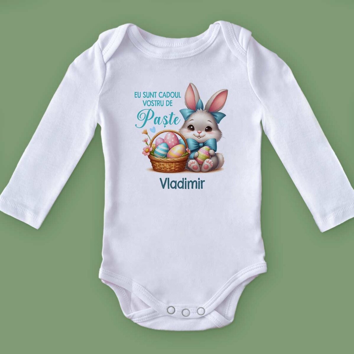 Body pour bébé personnalisé avec un message - Cadeau de Pâques, petit garçon