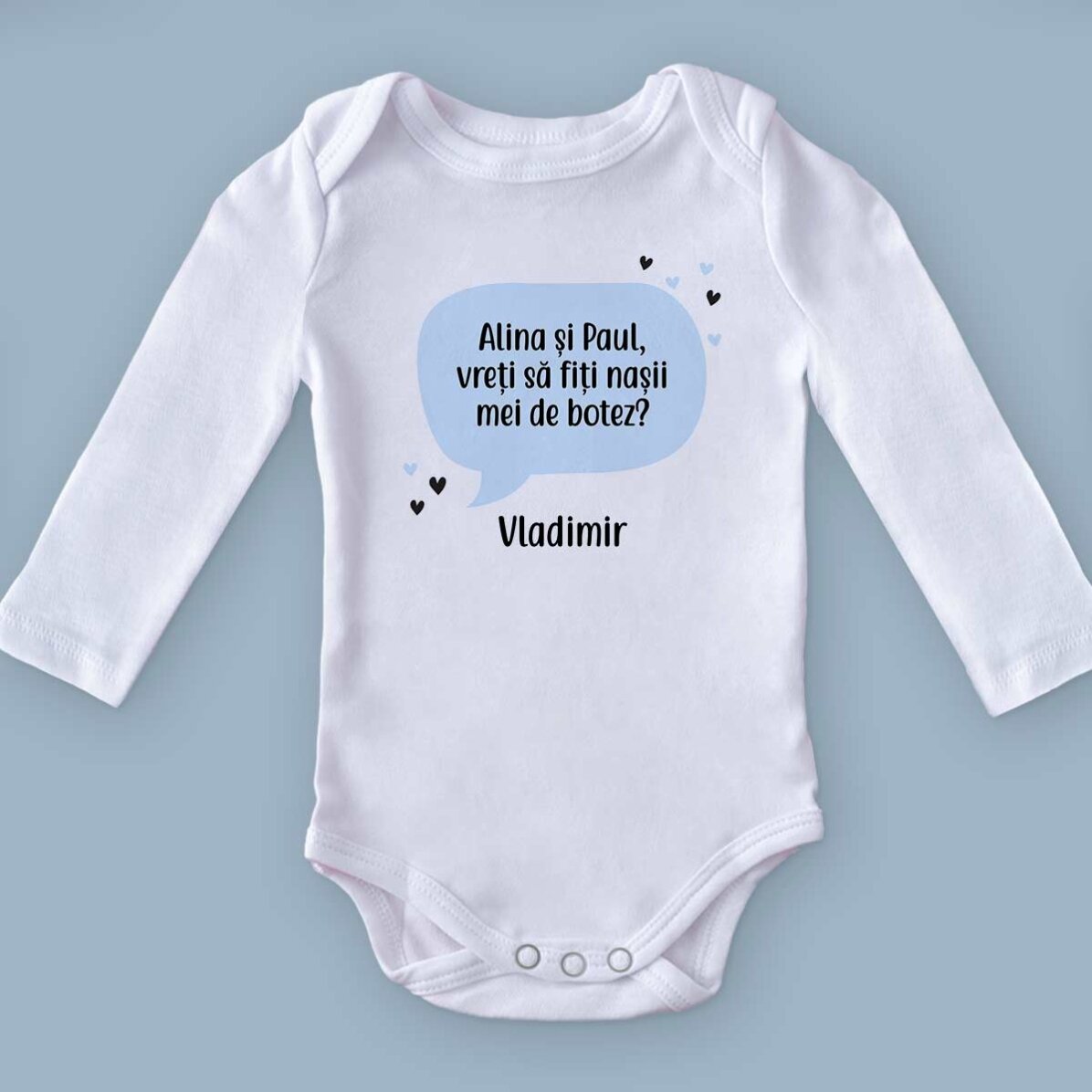 Body pour bébé personnalisé avec un message - Demande de parrainage