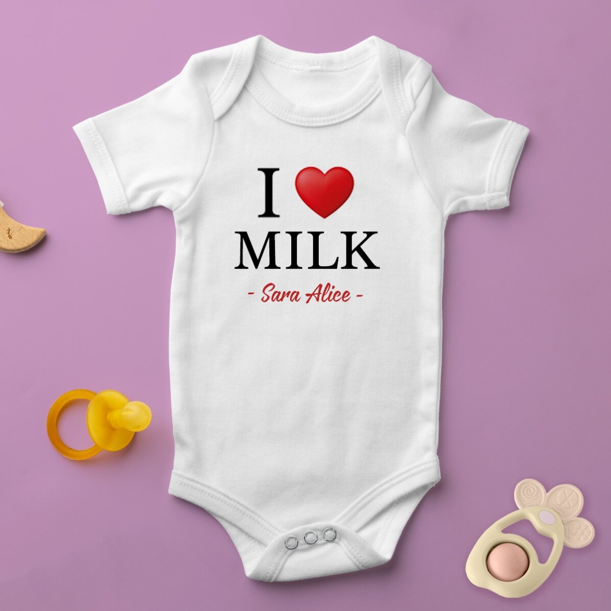 Body pour enfant personnalisé avec le message « i love »