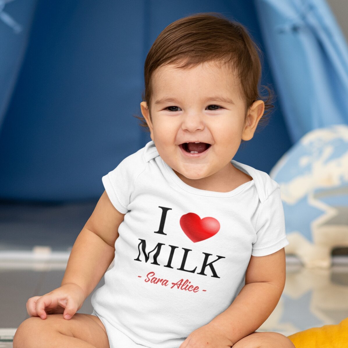 Body pour enfant personnalisé avec le message « i love »