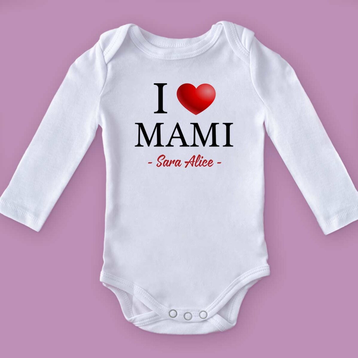 Body pour enfant personnalisé avec le message « i love »