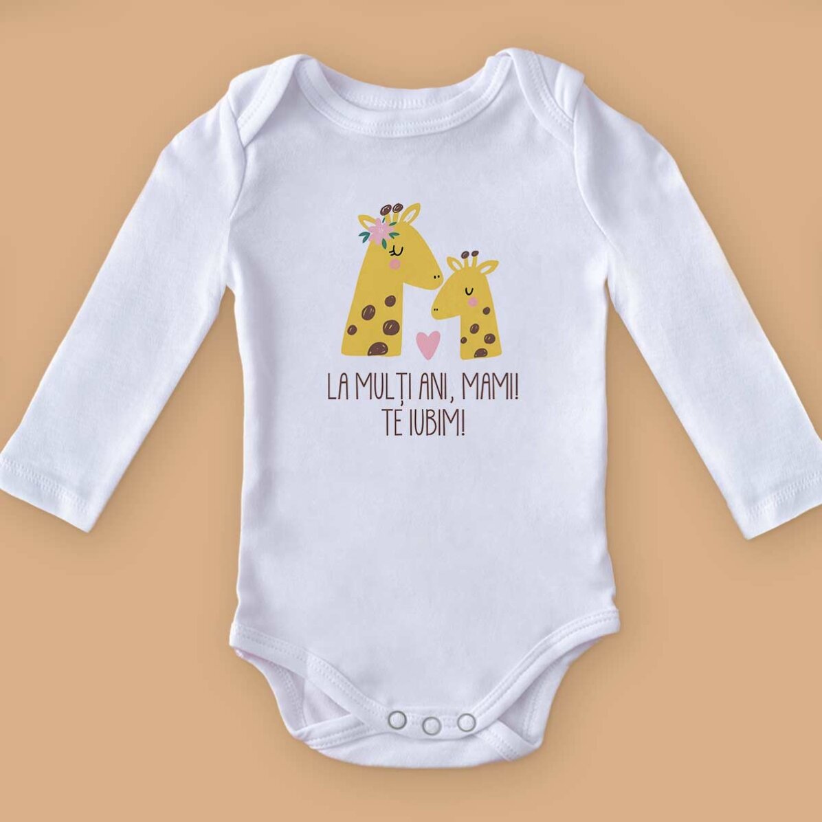 Body pour bébé personnalisé avec un message pour les mamans