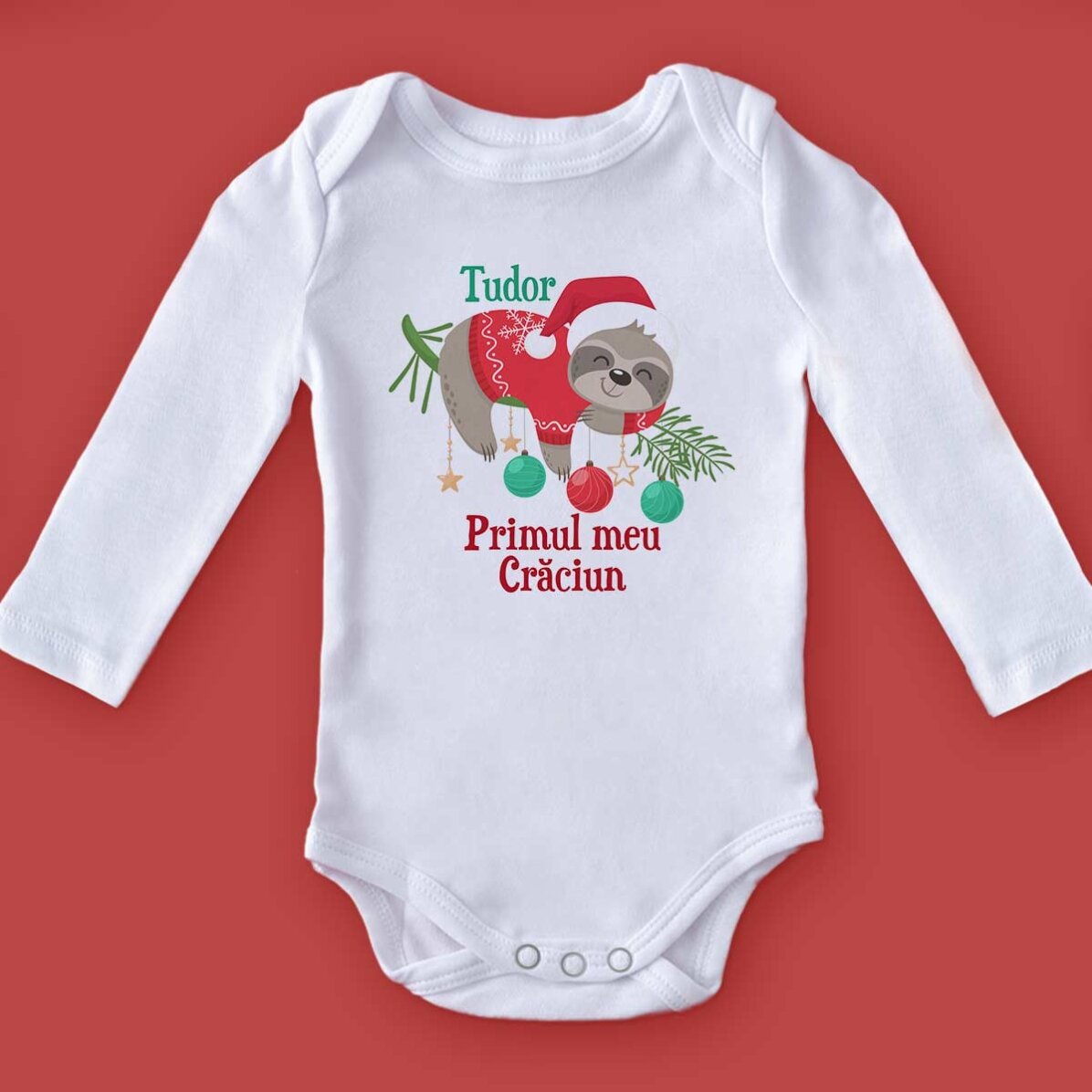 Body pour bébé personnalisé avec un texte - Lenes de Noël