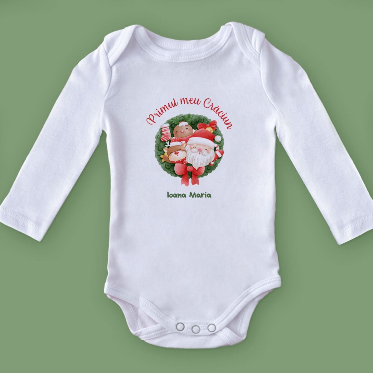 Body pour bébé personnalisé avec le texte « Mon premier Noël »
