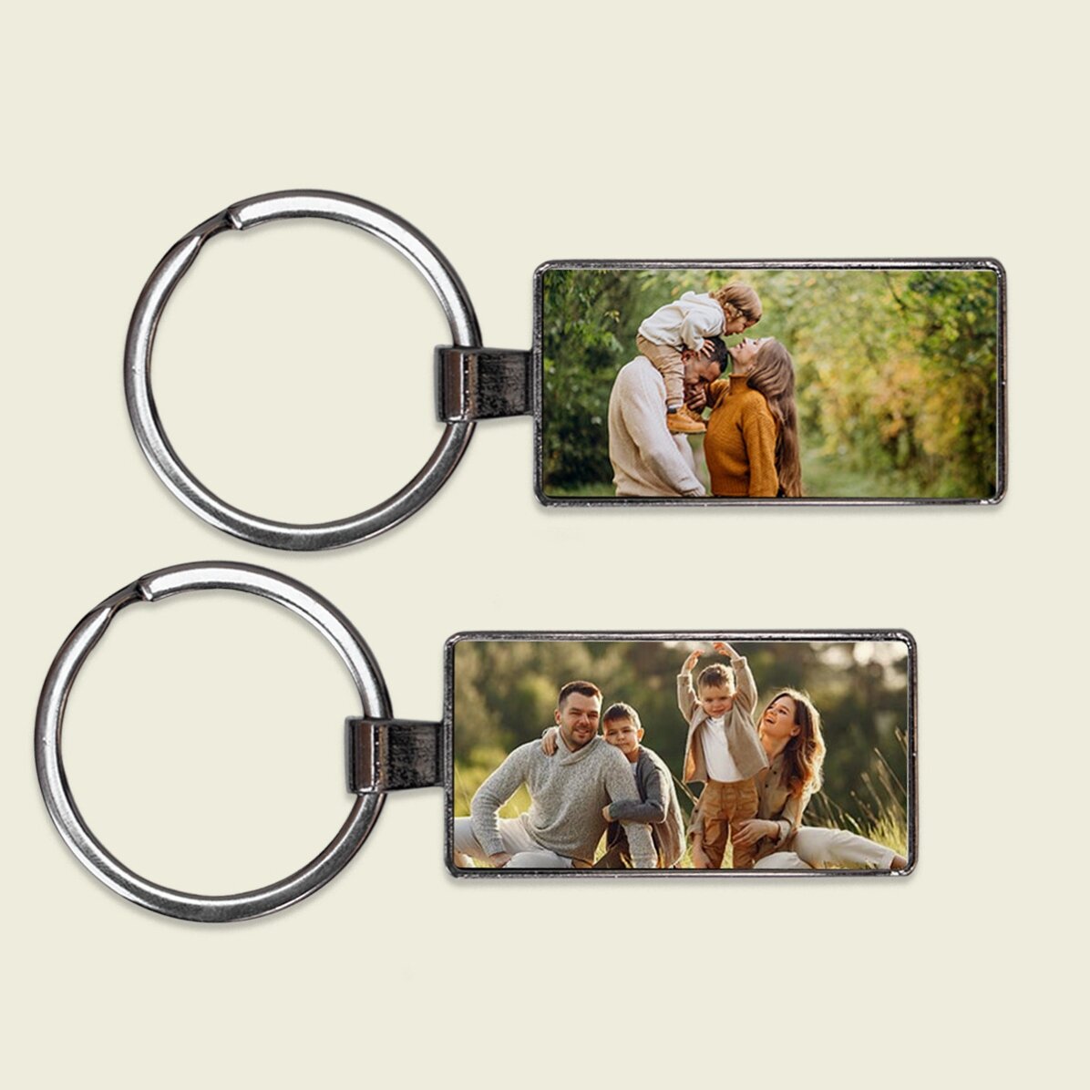 Porte-clés personnalisé avec 2 photos