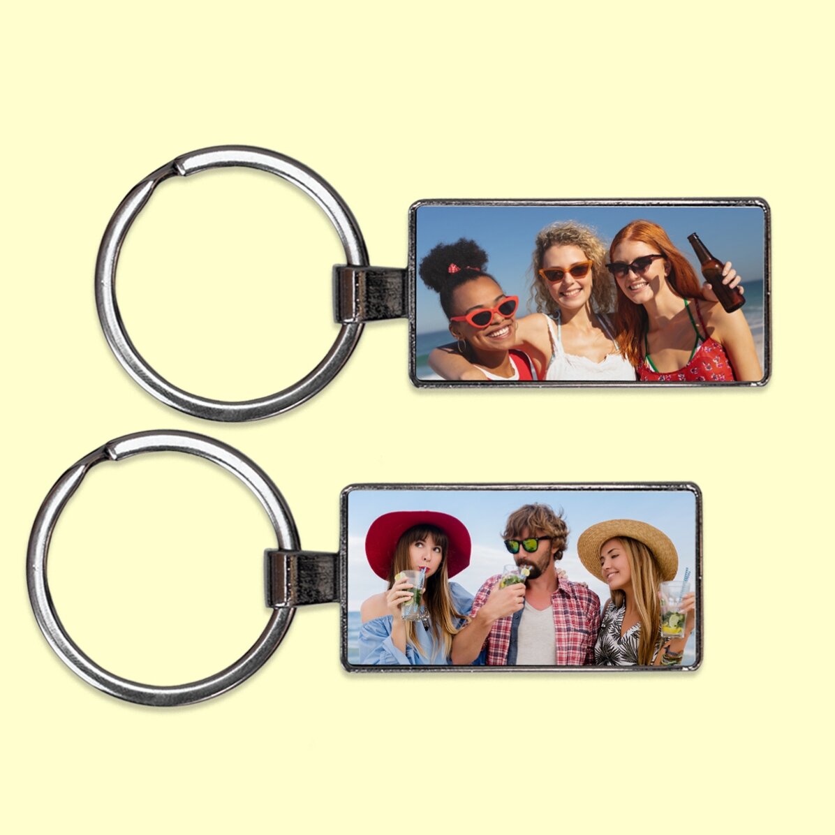 Porte-clés personnalisé avec 2 photos