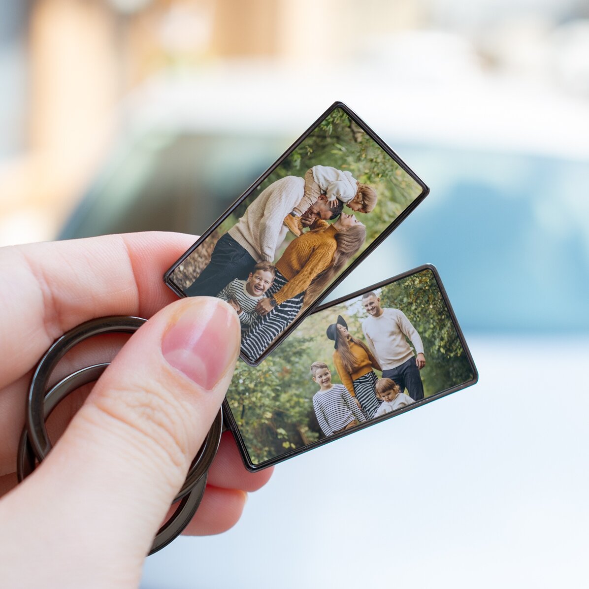 Porte-clés personnalisé avec 2 photos