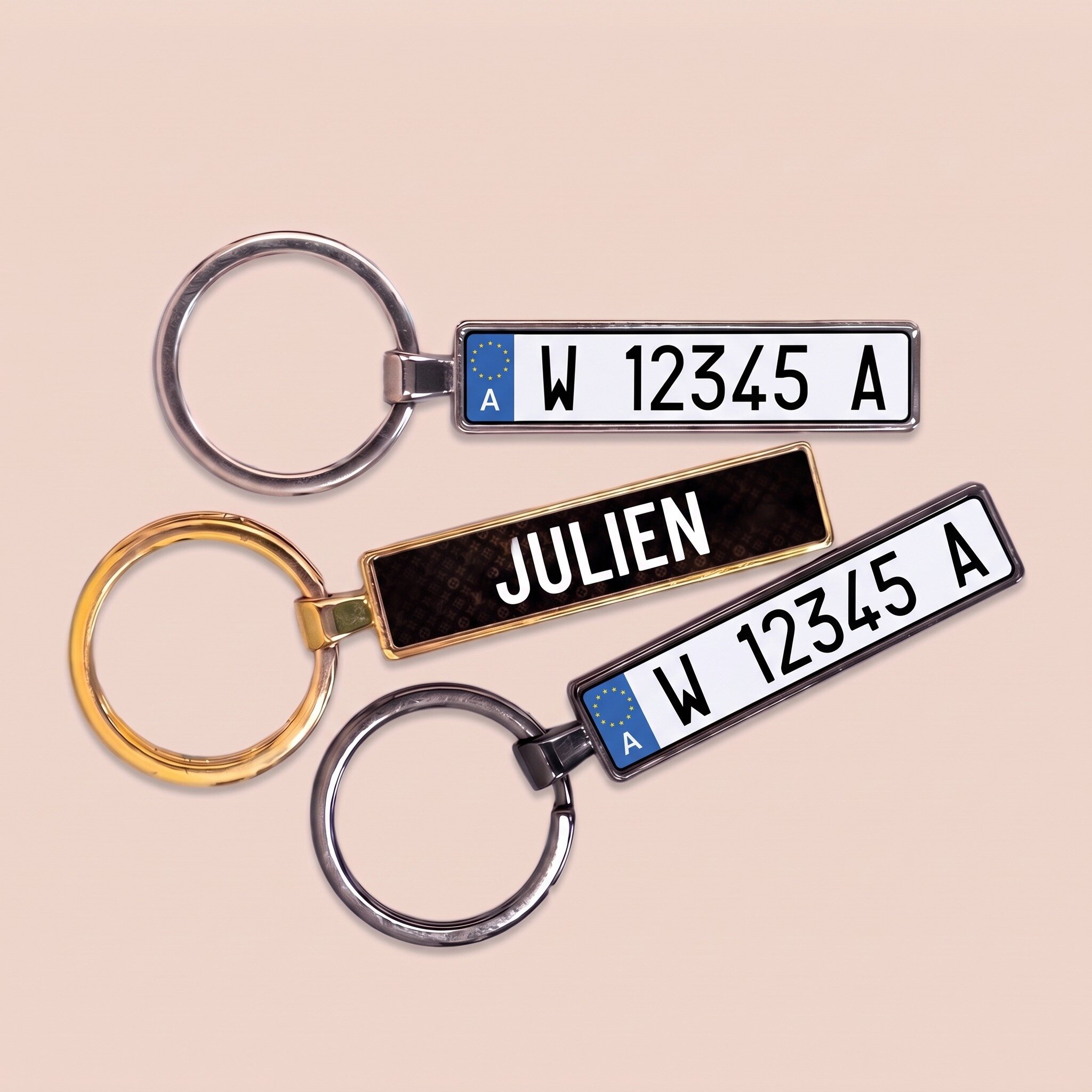 Porte-clés personnalisé avec plaque d