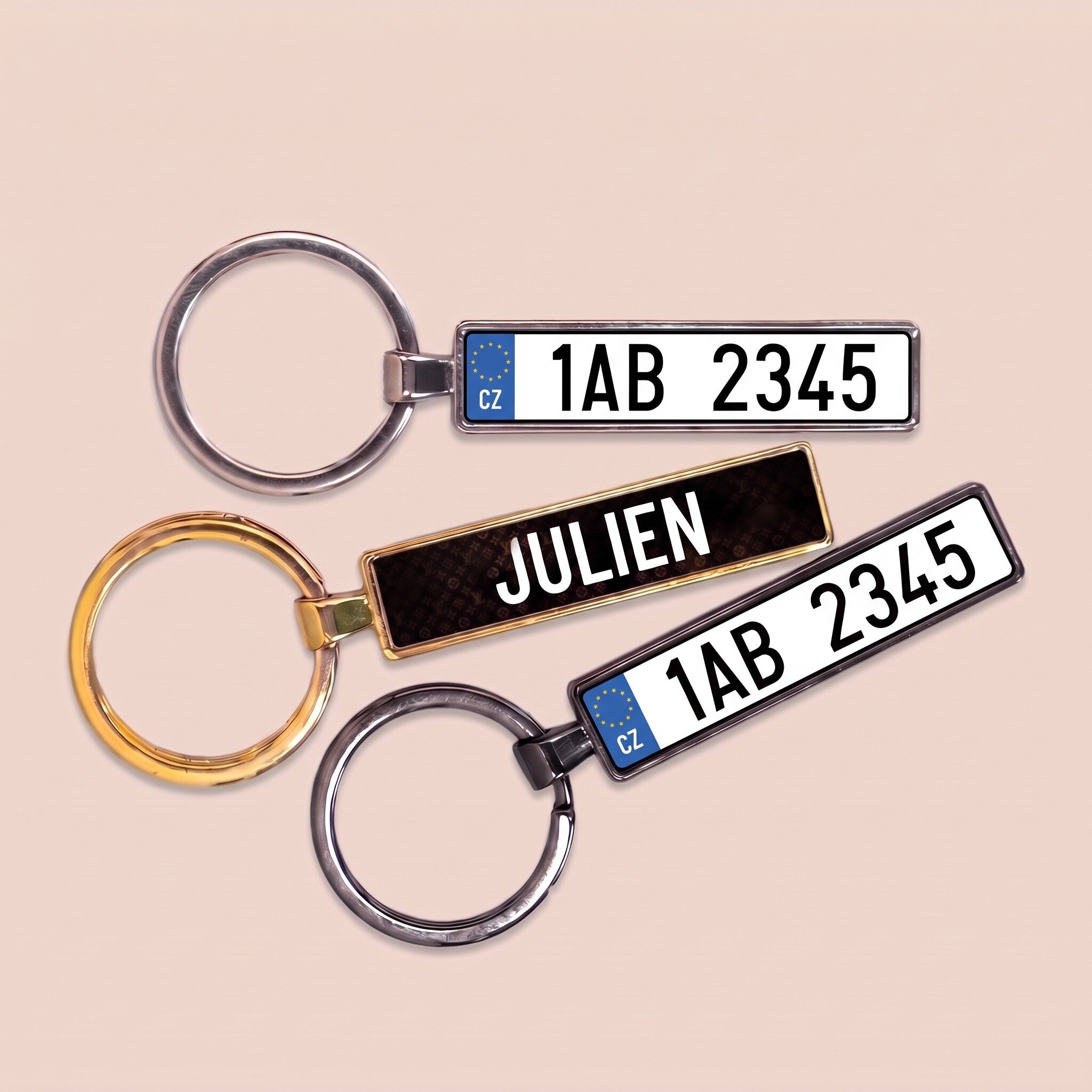 Porte-clés personnalisé avec plaque d