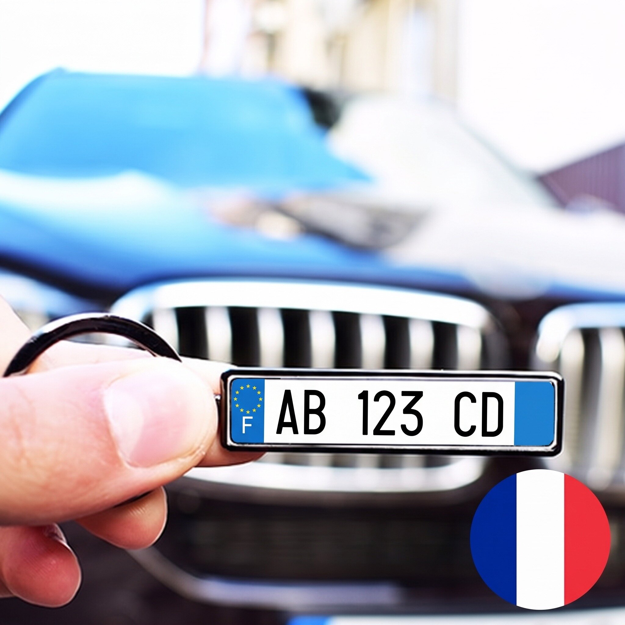 Porte-clés personnalisé avec plaque d