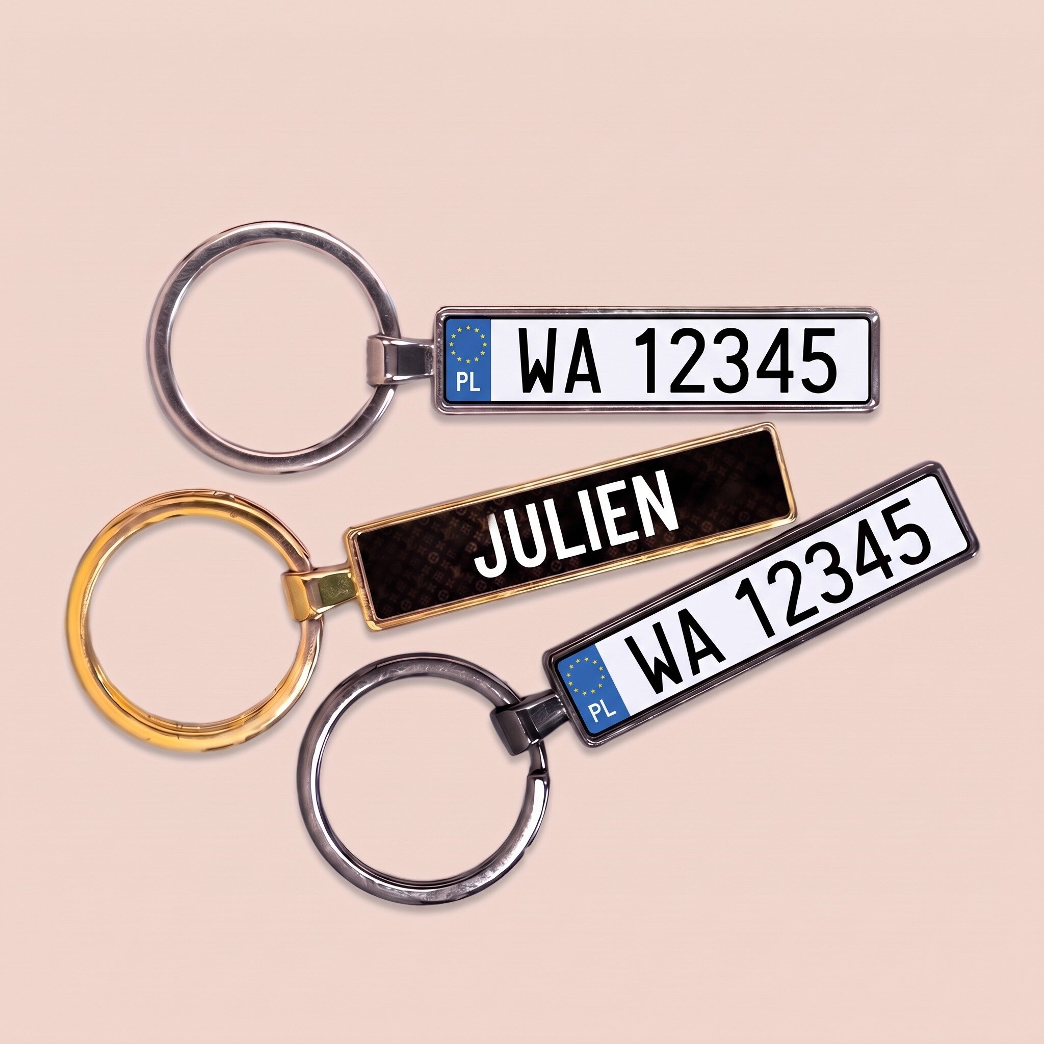 Porte-clés personnalisé avec plaque d