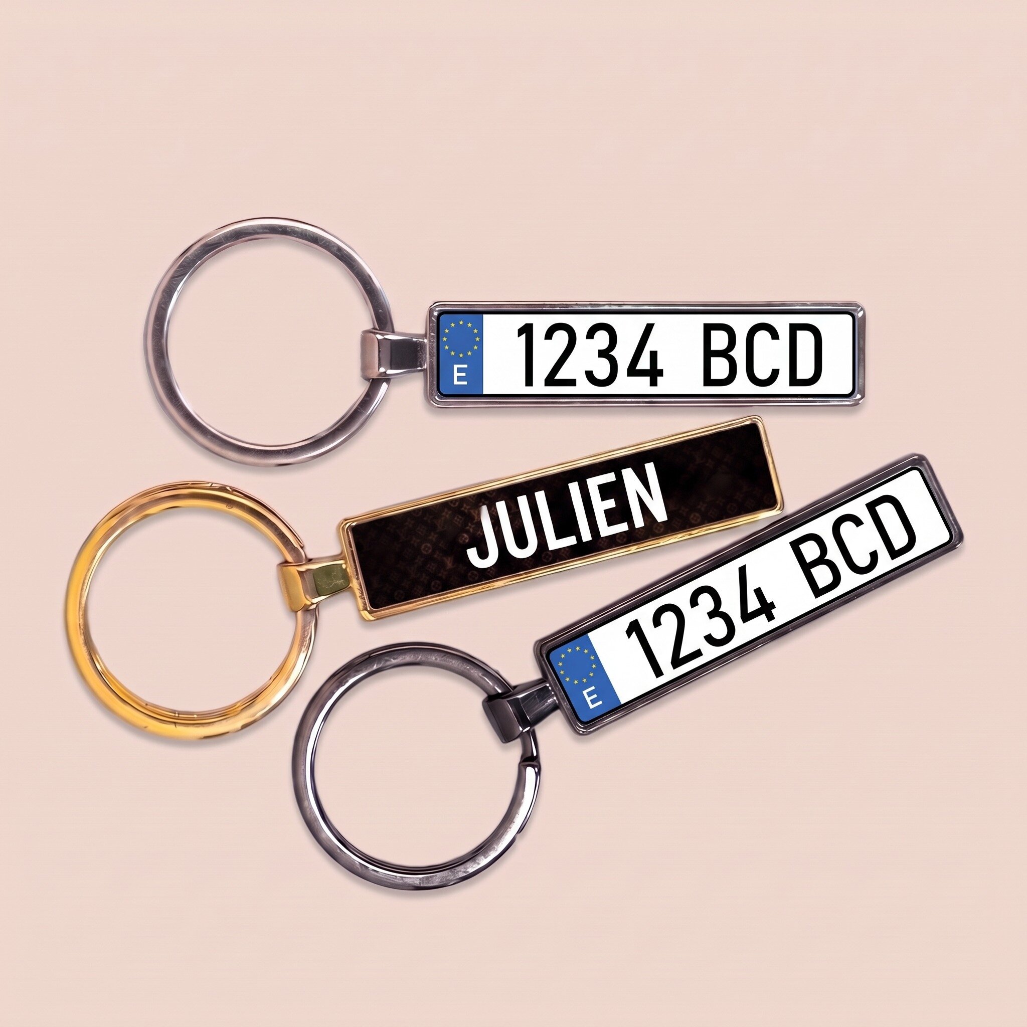 Porte-clés personnalisé avec plaque d