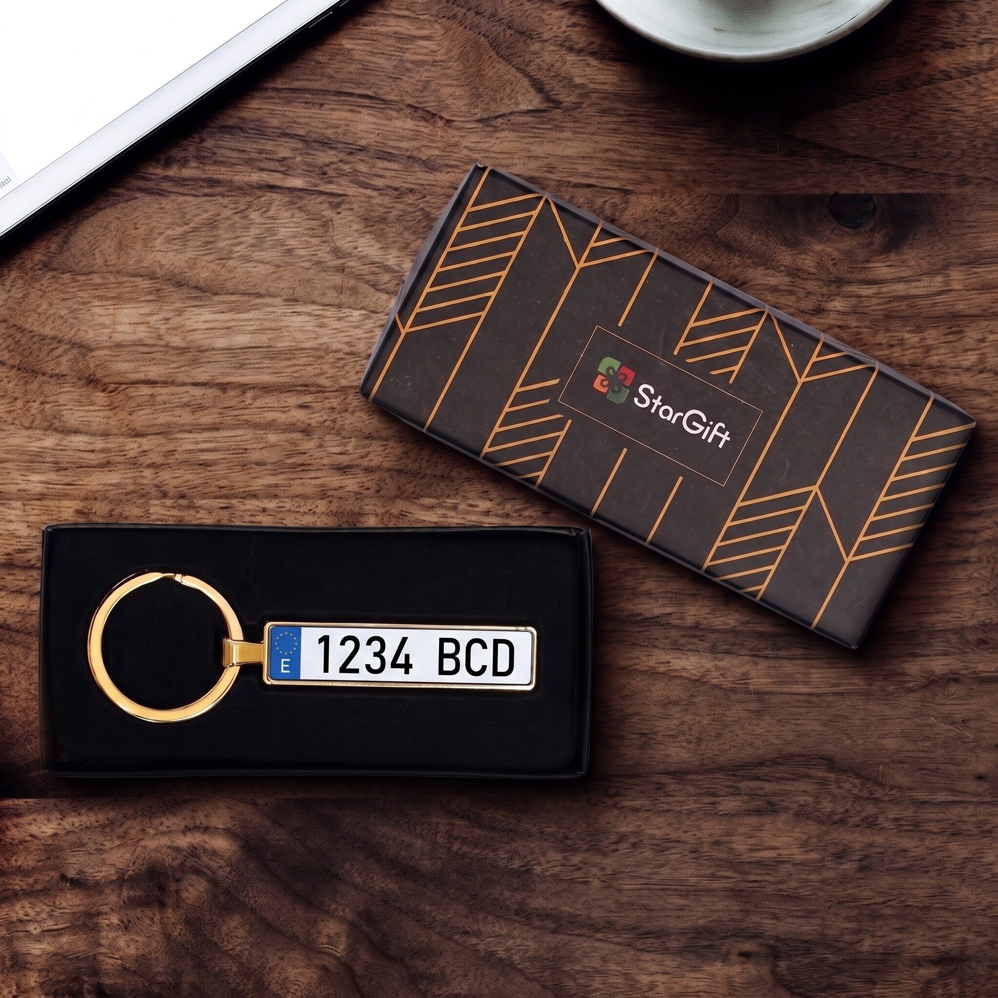 Porte-clés personnalisé avec plaque d